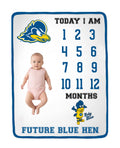 Delaware Blue Hens Baby Milestone Blanket