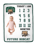 Ohio Bobcats Baby Milestone Blanket