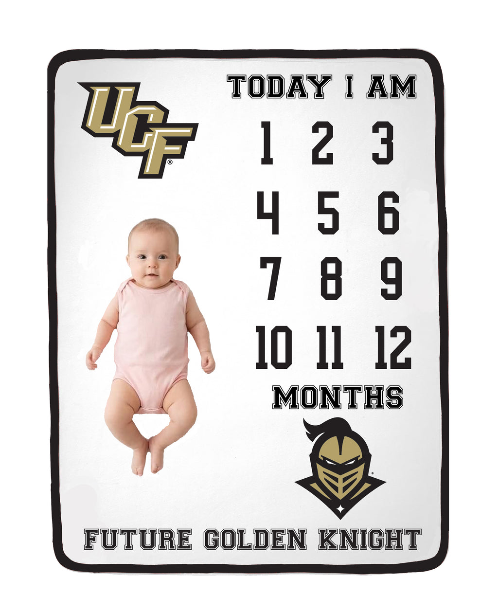 UCF Knights Baby Milestone Blanket