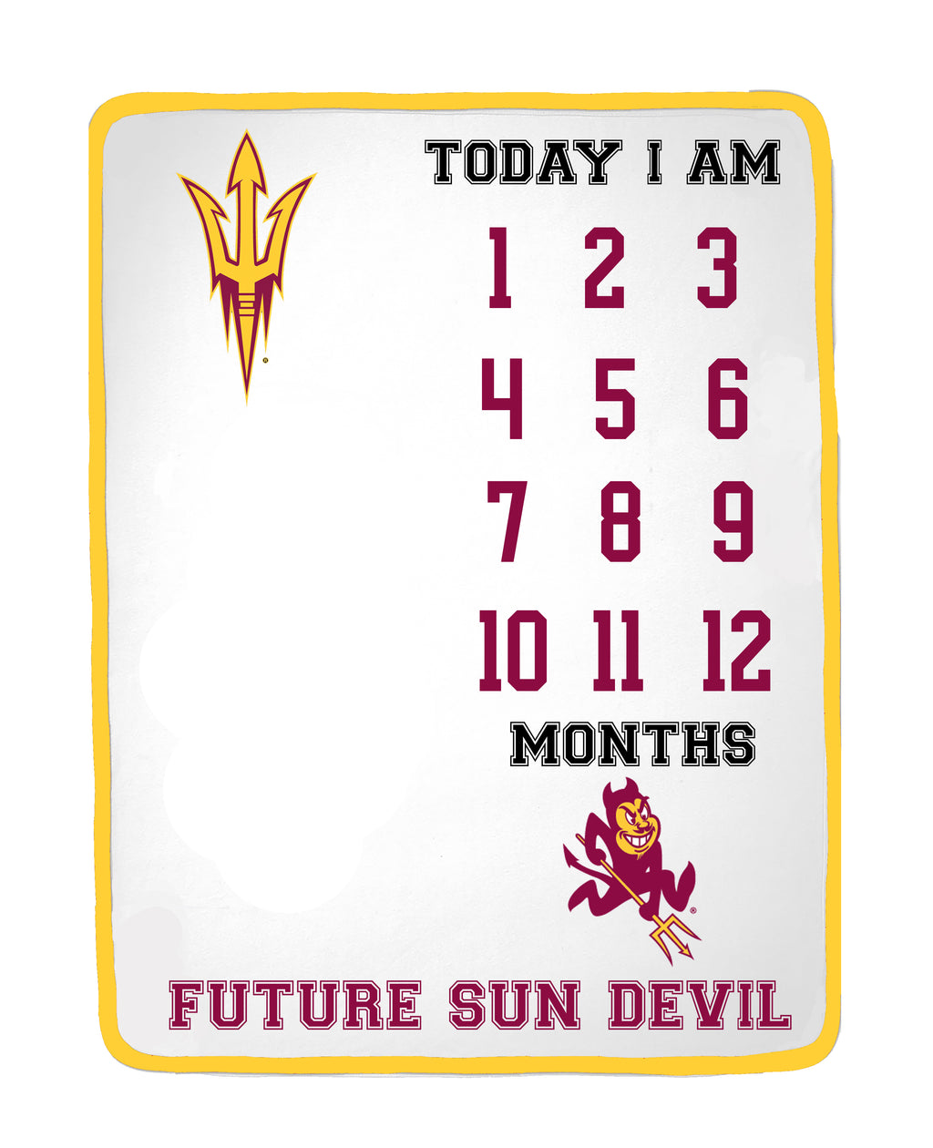 Arizona State Sun Devils Baby Milestone Blanket