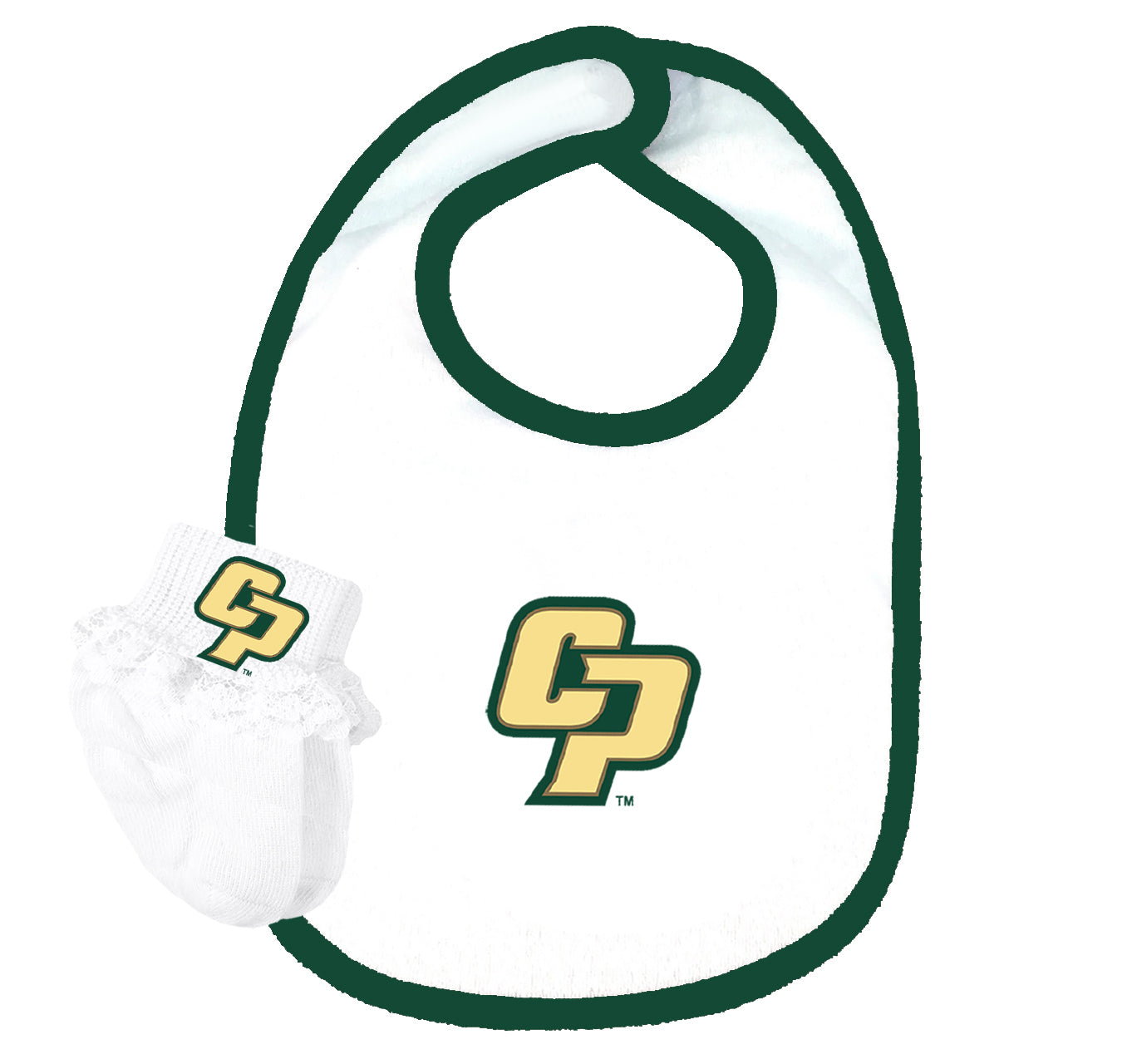 Cal Poly Mustangs Baby Bib and Socks Set