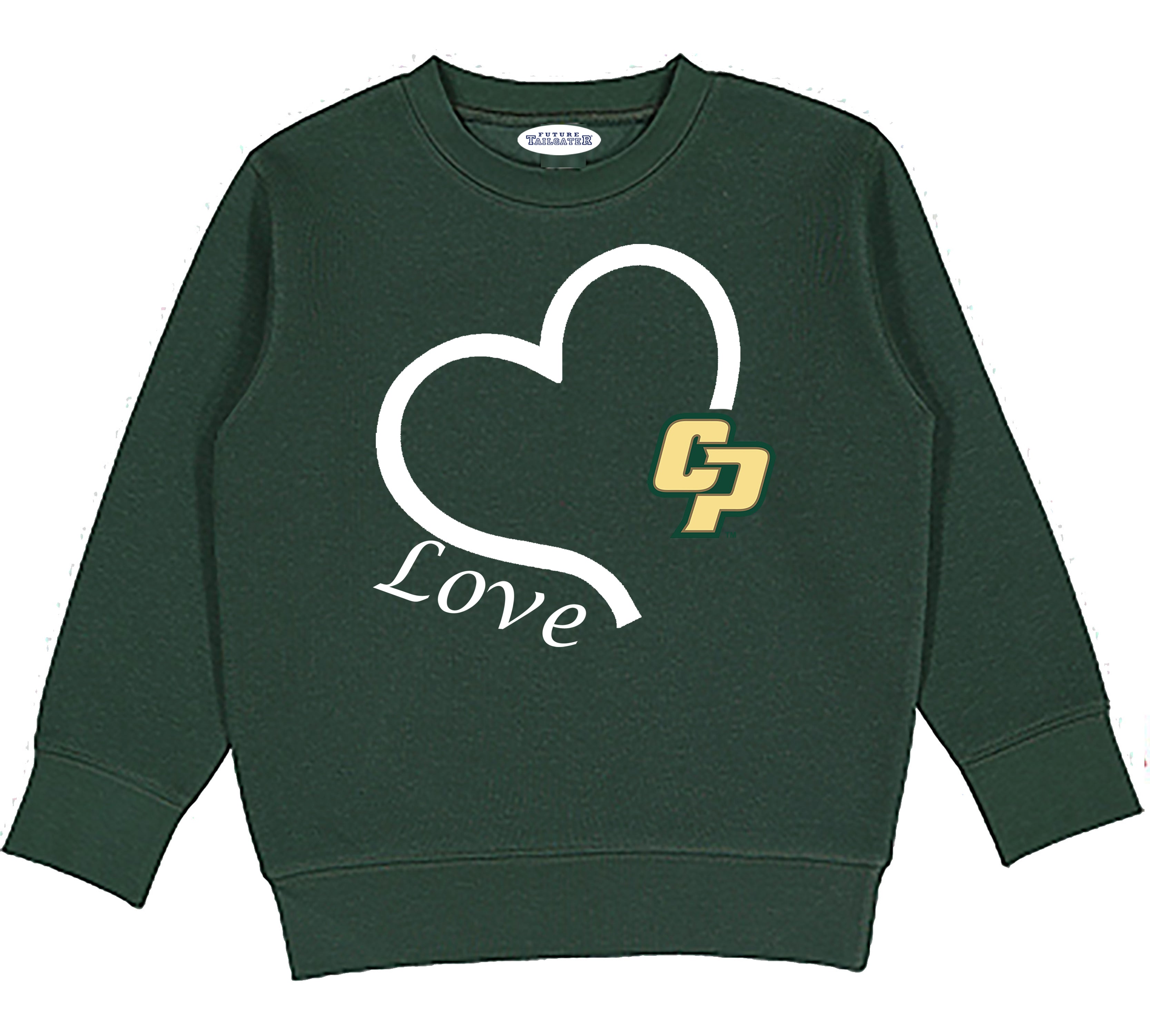 Cal Poly Mustangs Love Heart Baby/Toddler/Youth Sweatshirt