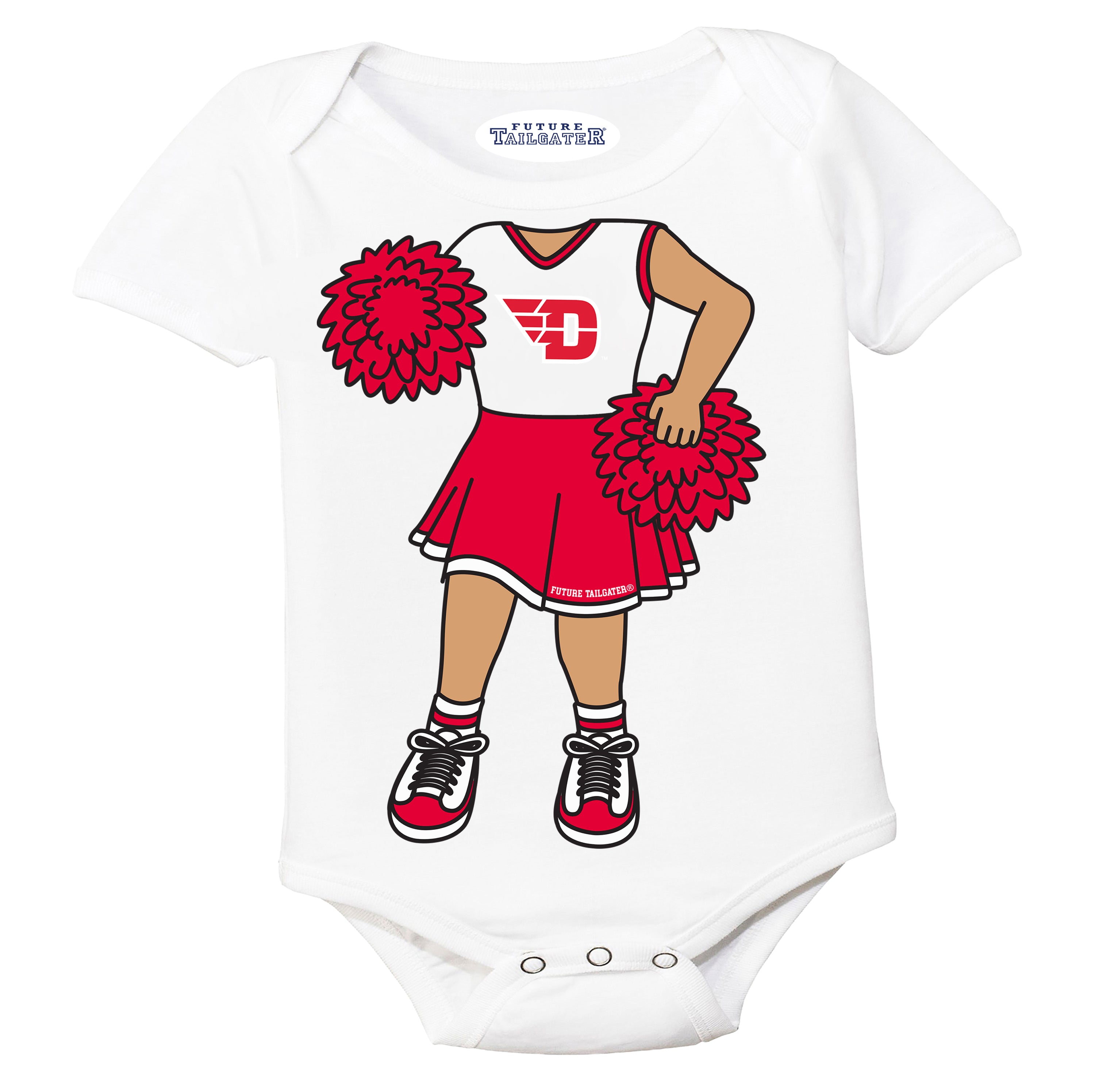 Dayton Flyers Heads Up! Cheerleader Baby Bodysuit