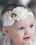 ECU Pirates Baby/Toddler Shabby Flower Hair Bow Headband