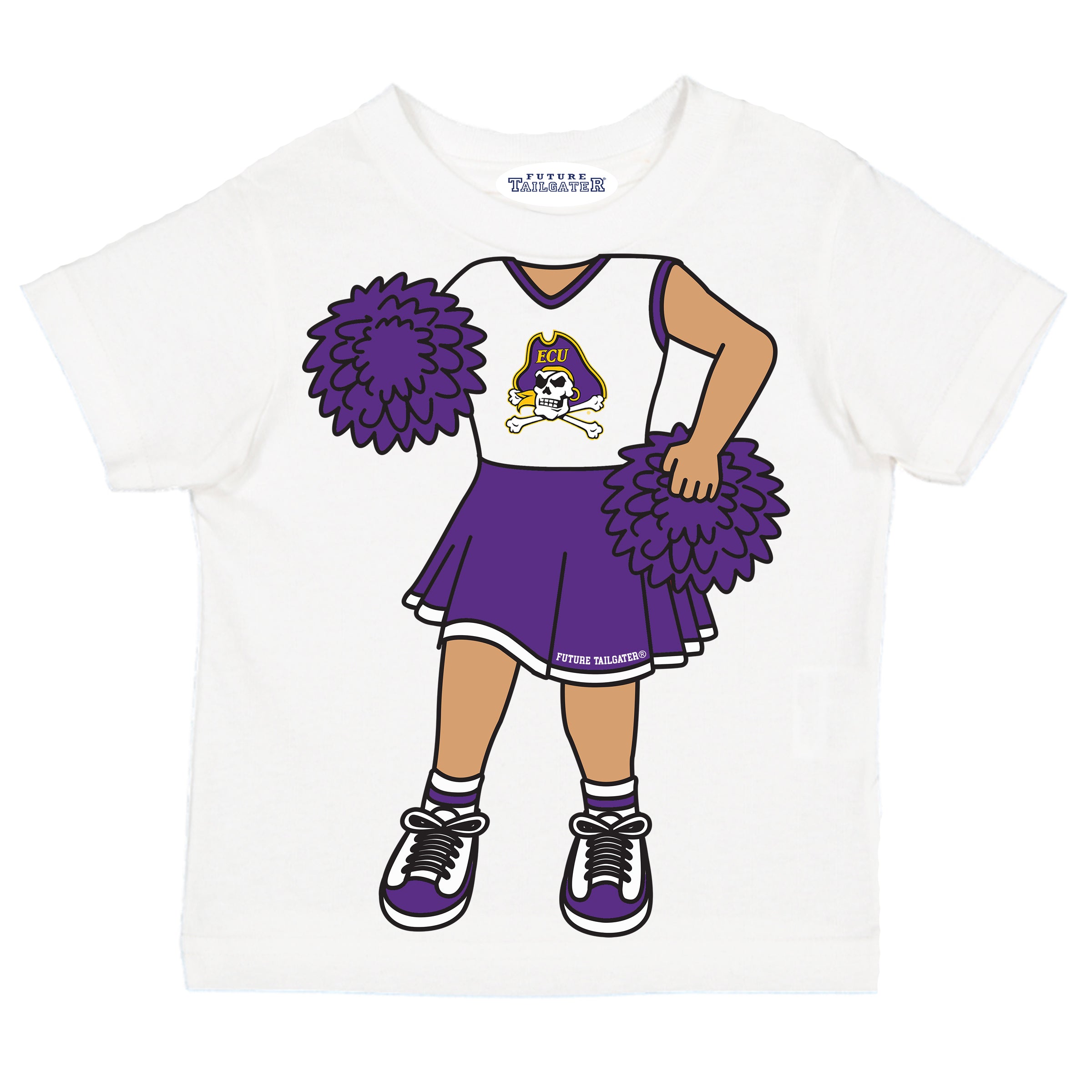 ECU Pirates Heads Up! Cheerleader Baby/Toddler/Youth T-Shirt