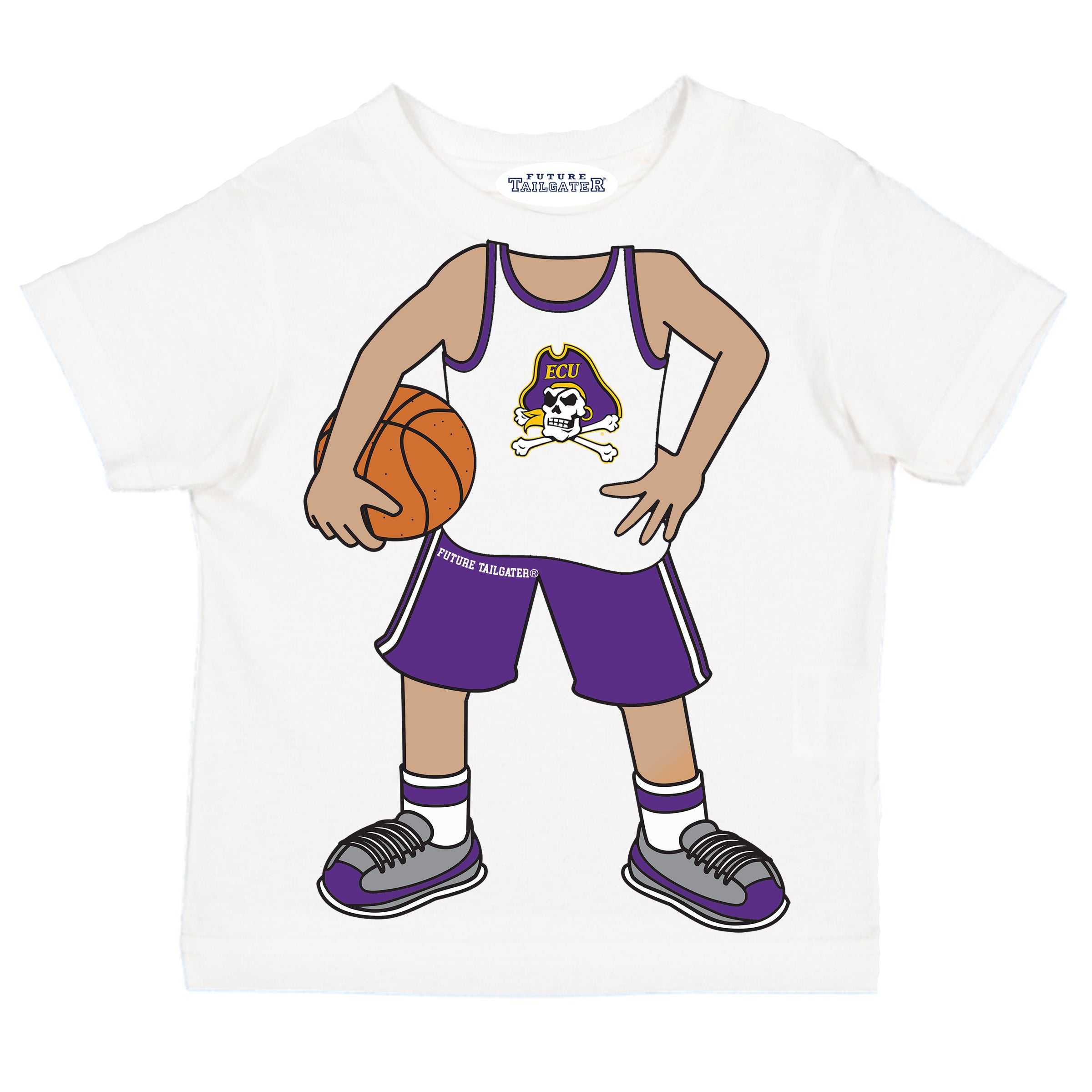 ECU Pirates Heads Up! Basketball Player Baby/Toddler/Youth T-Shirt