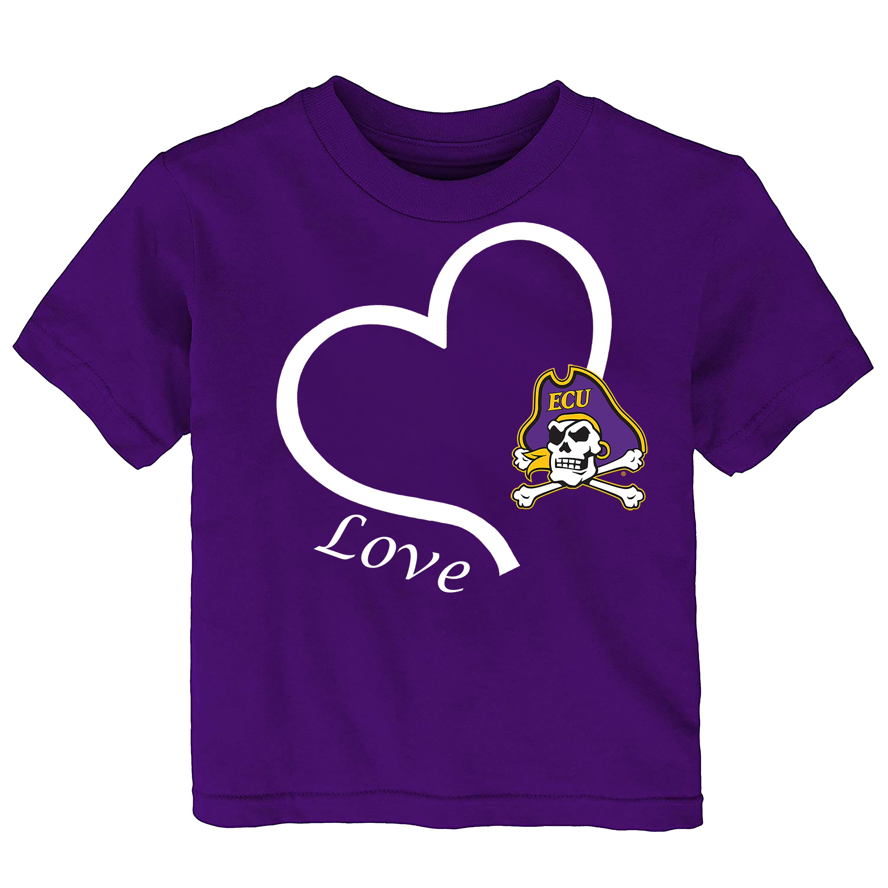 ECU Pirates Love Heart Baby/Toddler/Youth T-Shirt