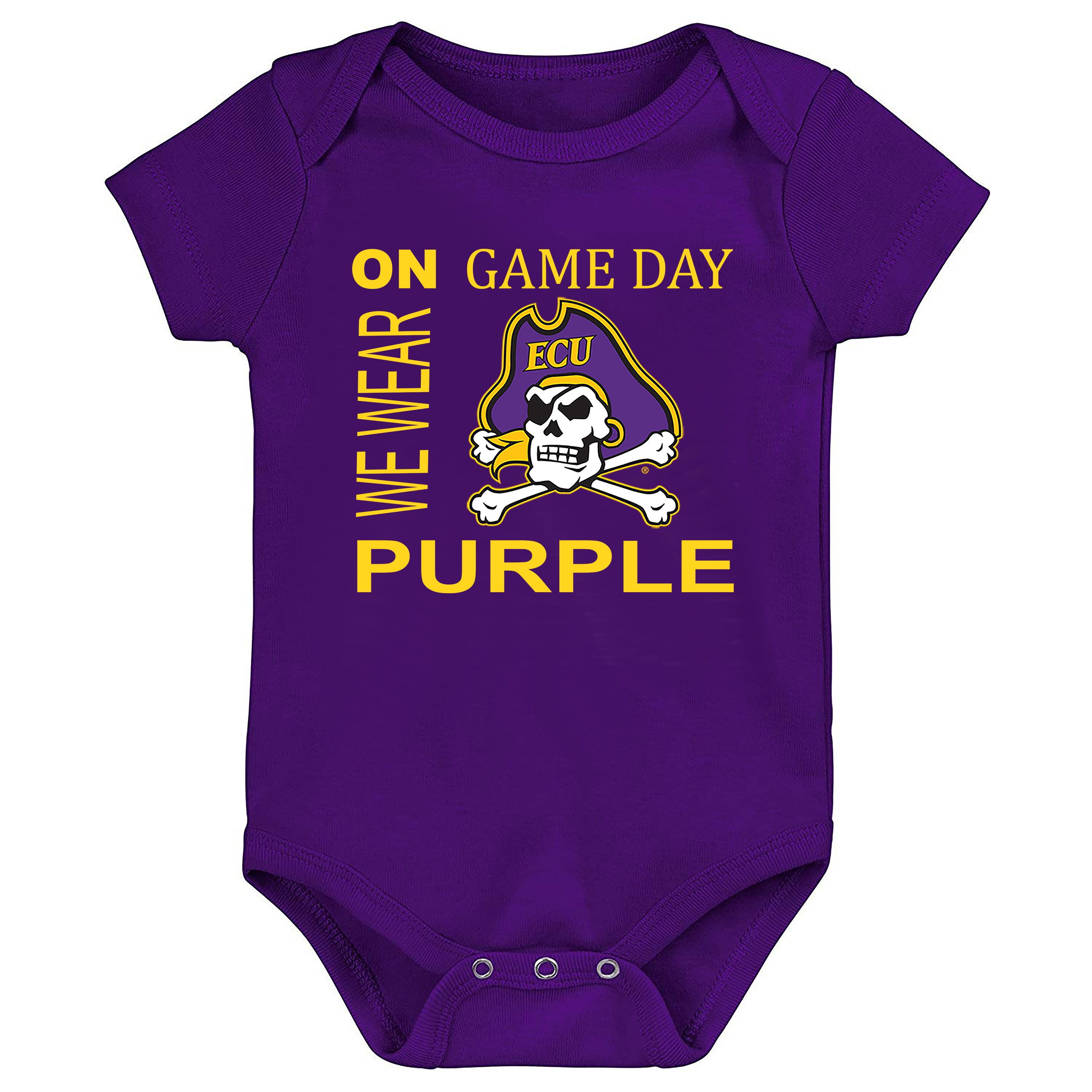 ECU Pirates On Game Day Baby Bodysuit
