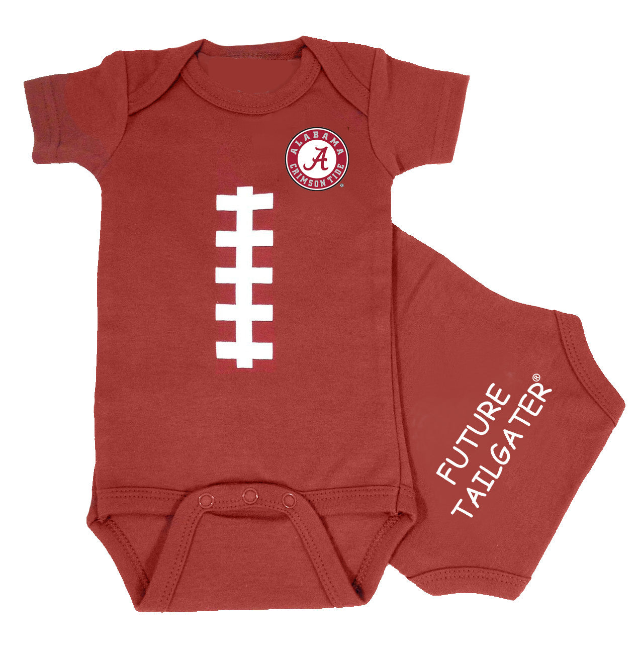 Alabama Crimson Tide Brown Football Baby Bodysuit
