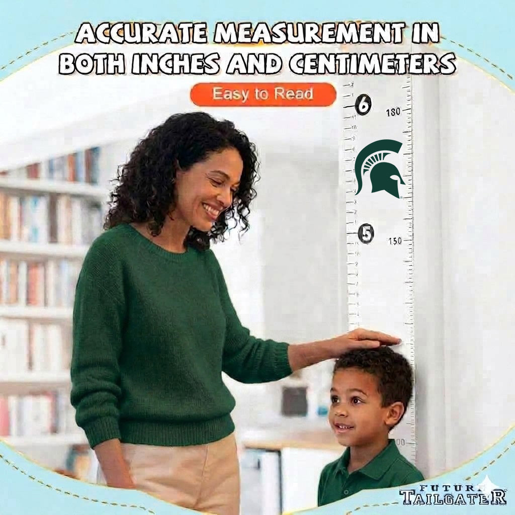 Michigan State Spartans Baby Height Growth Chart for Kids