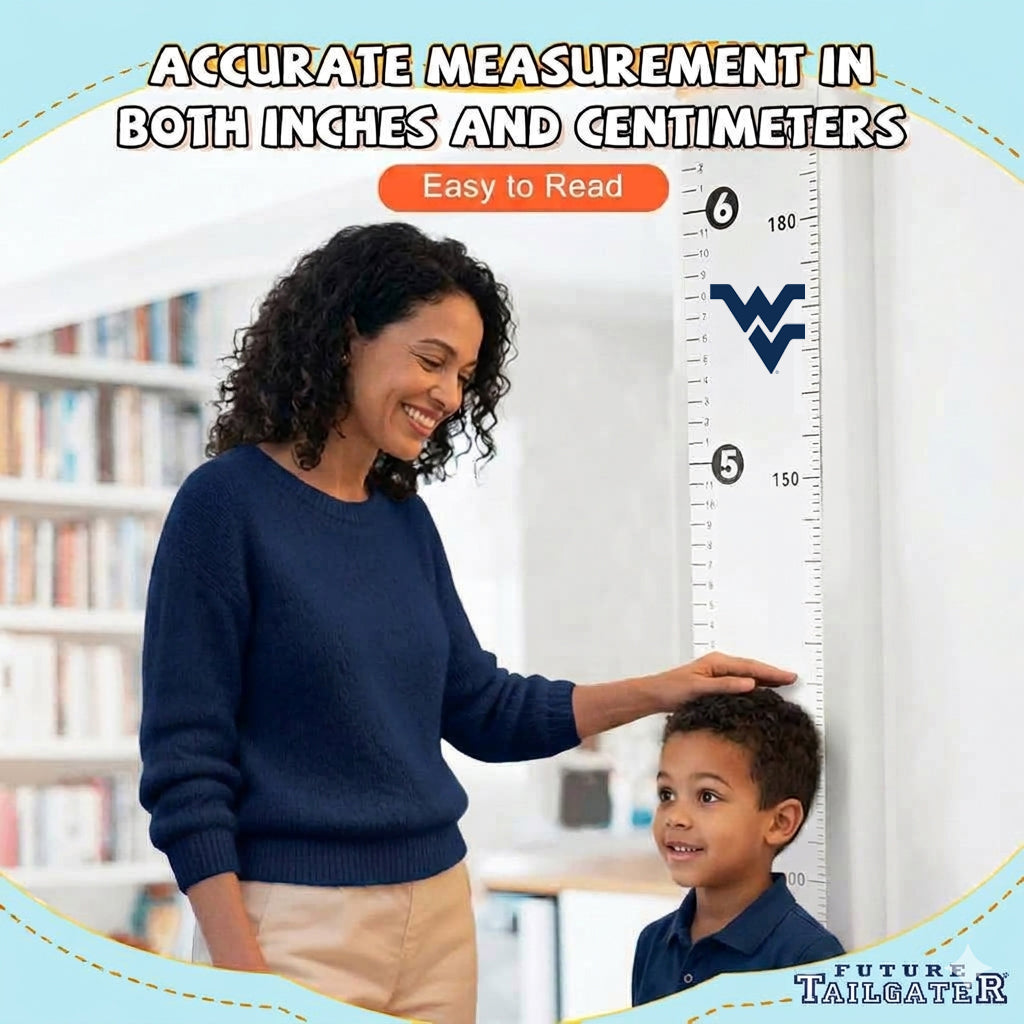 West Virginia Mountaineers Baby Height Growth Chart for Kids