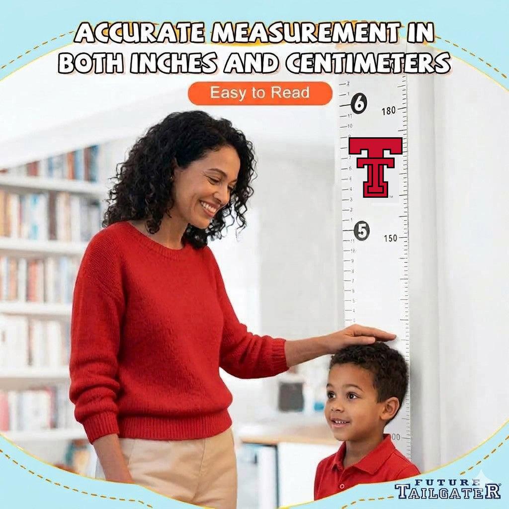 Texas Tech Red Raiders Baby Height Growth Chart for Kids