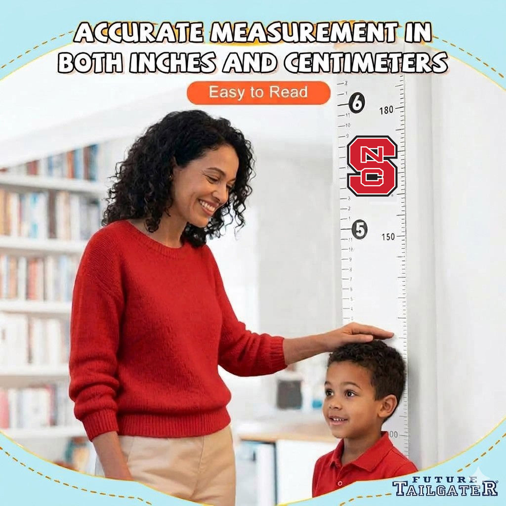 NC State Wolfpack Baby Height Growth Chart for Kids