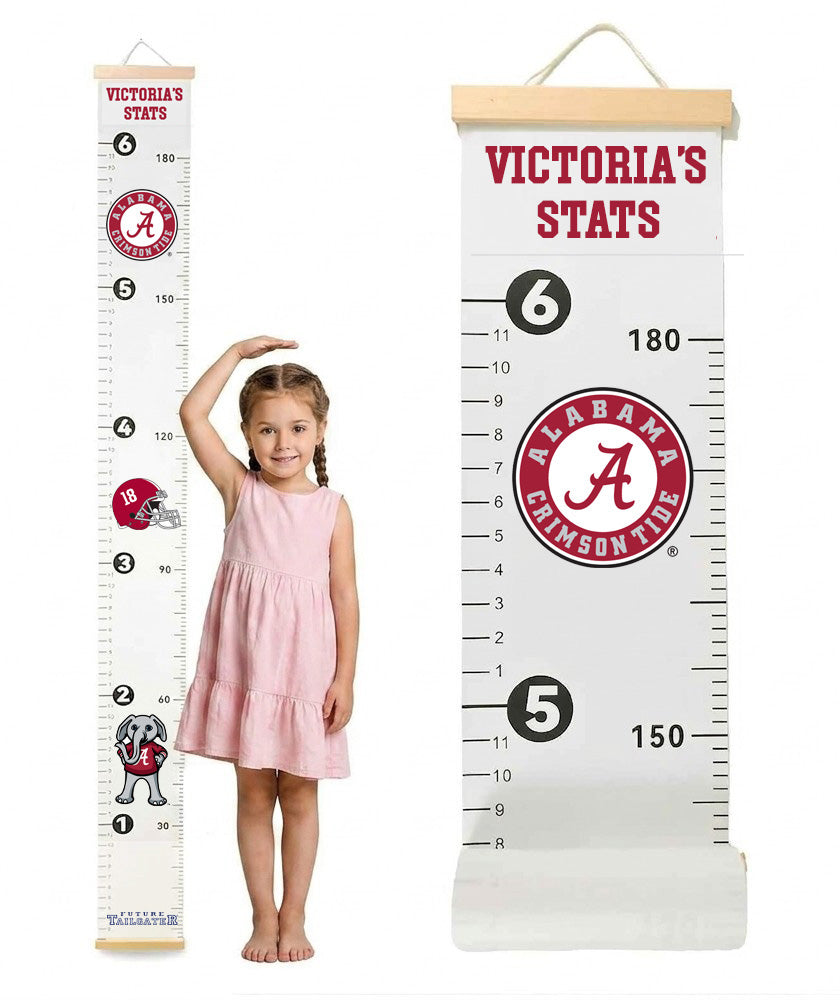 Alabama Crimson Tide Baby Height Growth Chart for Kids - Personalized