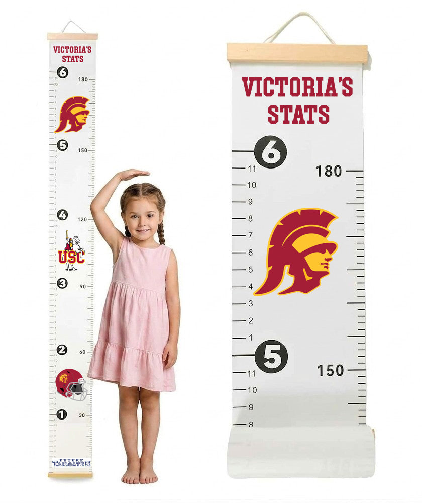 USC Trojans Southern Cal Baby Height Growth Chart for Kids - Personalized