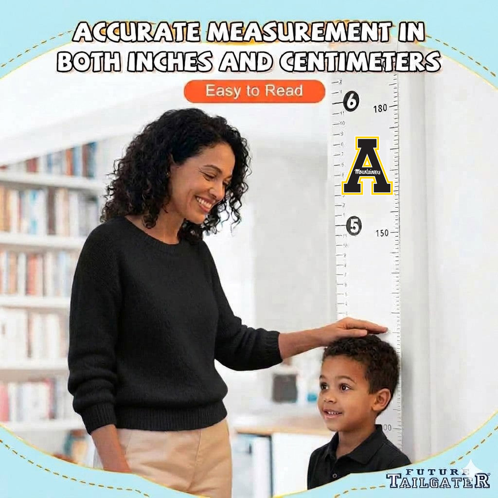 Appalachian  State Mountaineers Baby Height Growth Chart for Kids