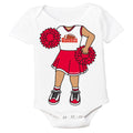 Georgia State Pride Heads Up Cheerleader Baby Bodysuit