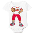 Georgia State Pride Heads Up Football Player Baby Bodysuit