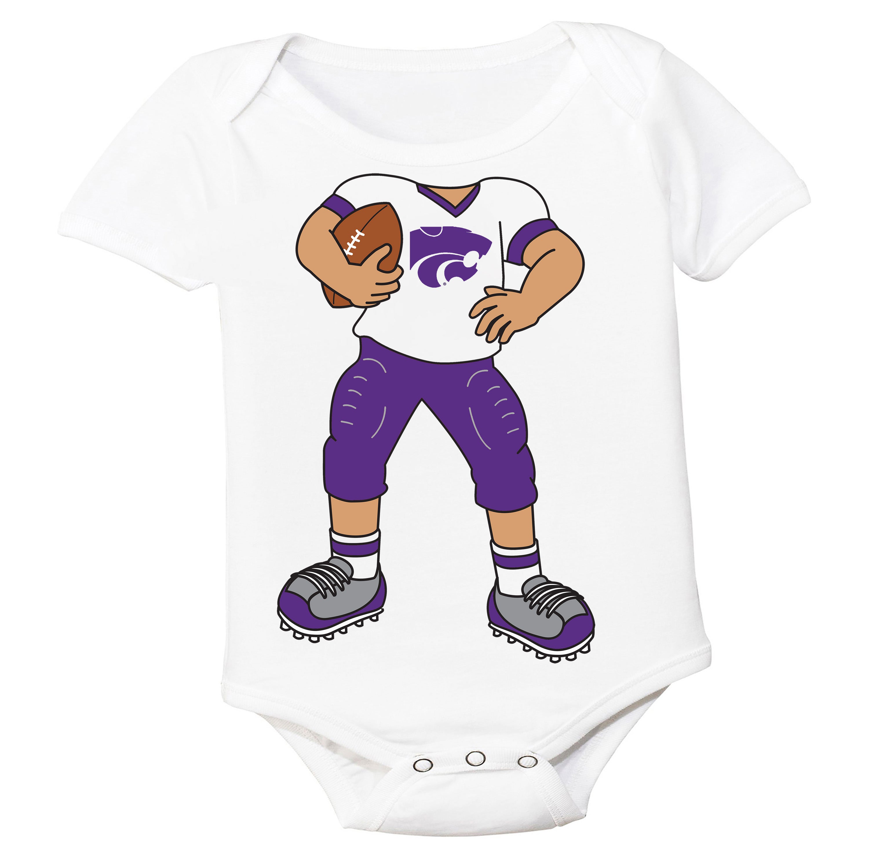 Kansas State Wildcats Heads Up! Football Player Baby Bodysuit