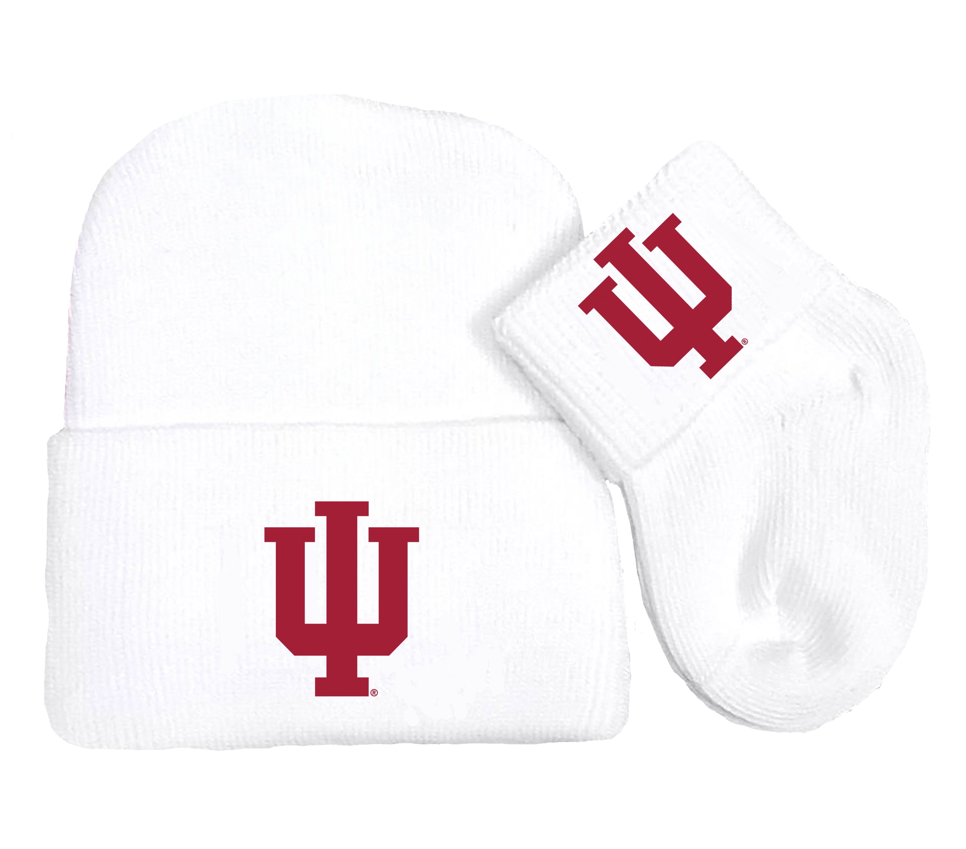 Indiana Hoosiers Baby Knit Cap and Socks Set