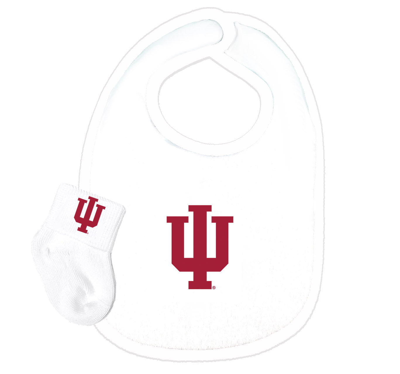 Indiana Hoosiers Baby Bib and Socks Set