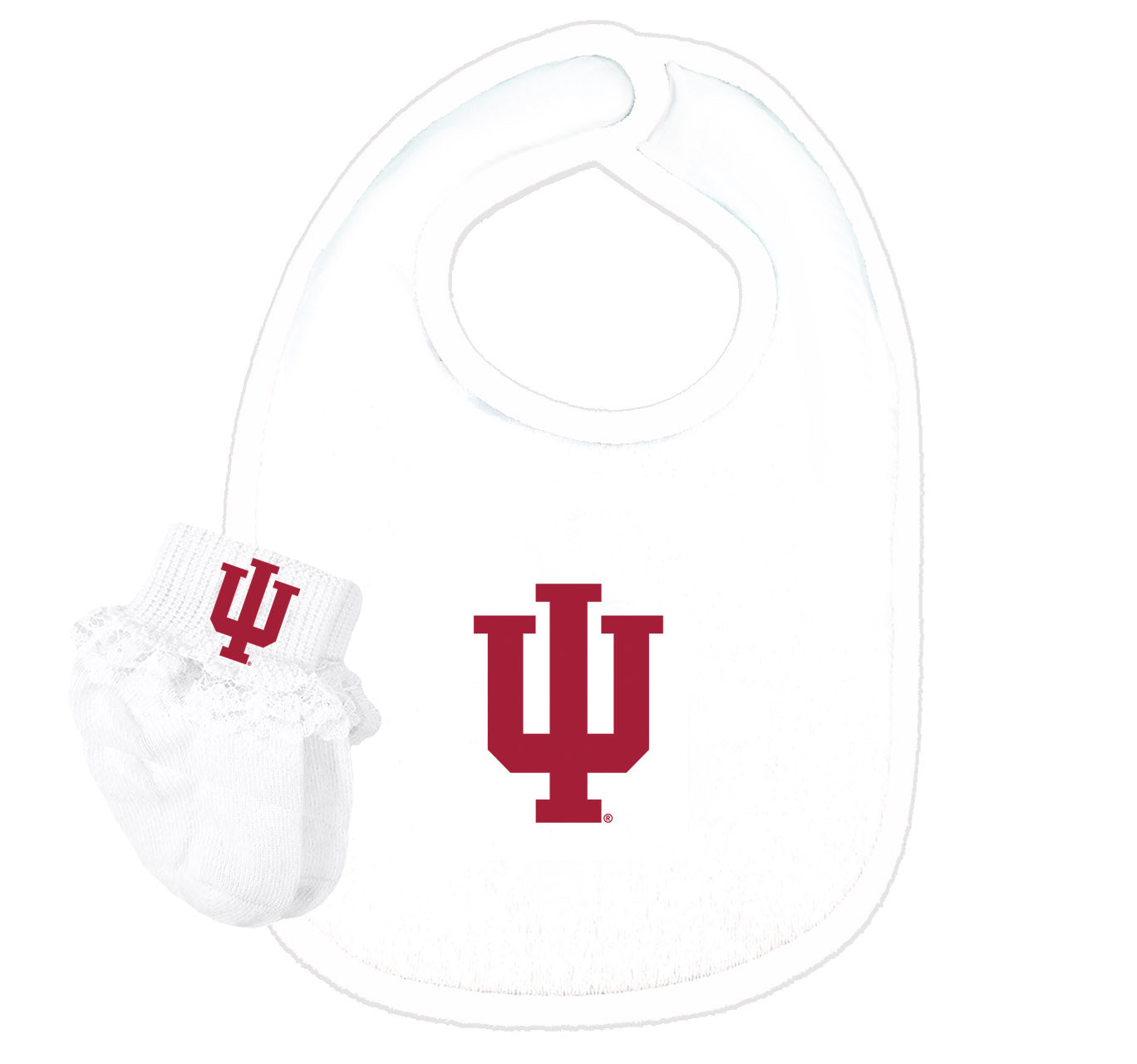 Indiana Hoosiers Baby Bib and Socks Set