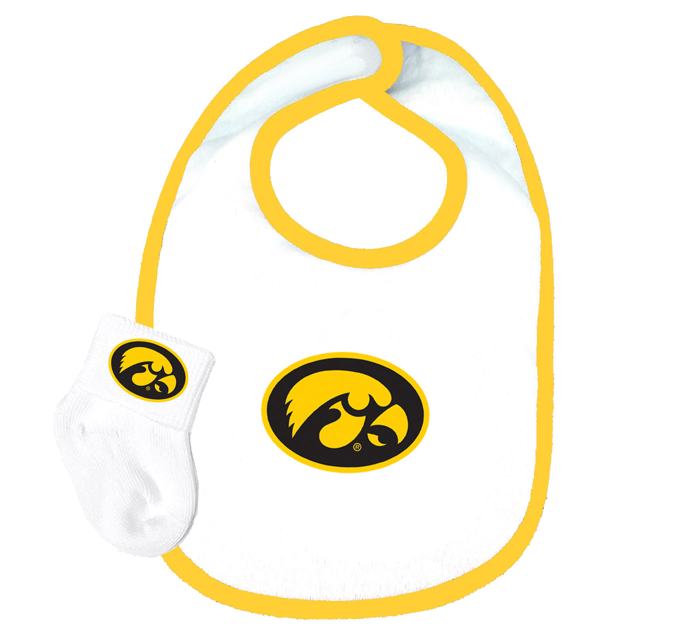 Iowa Hawkeyes Baby Bib and Socks Set