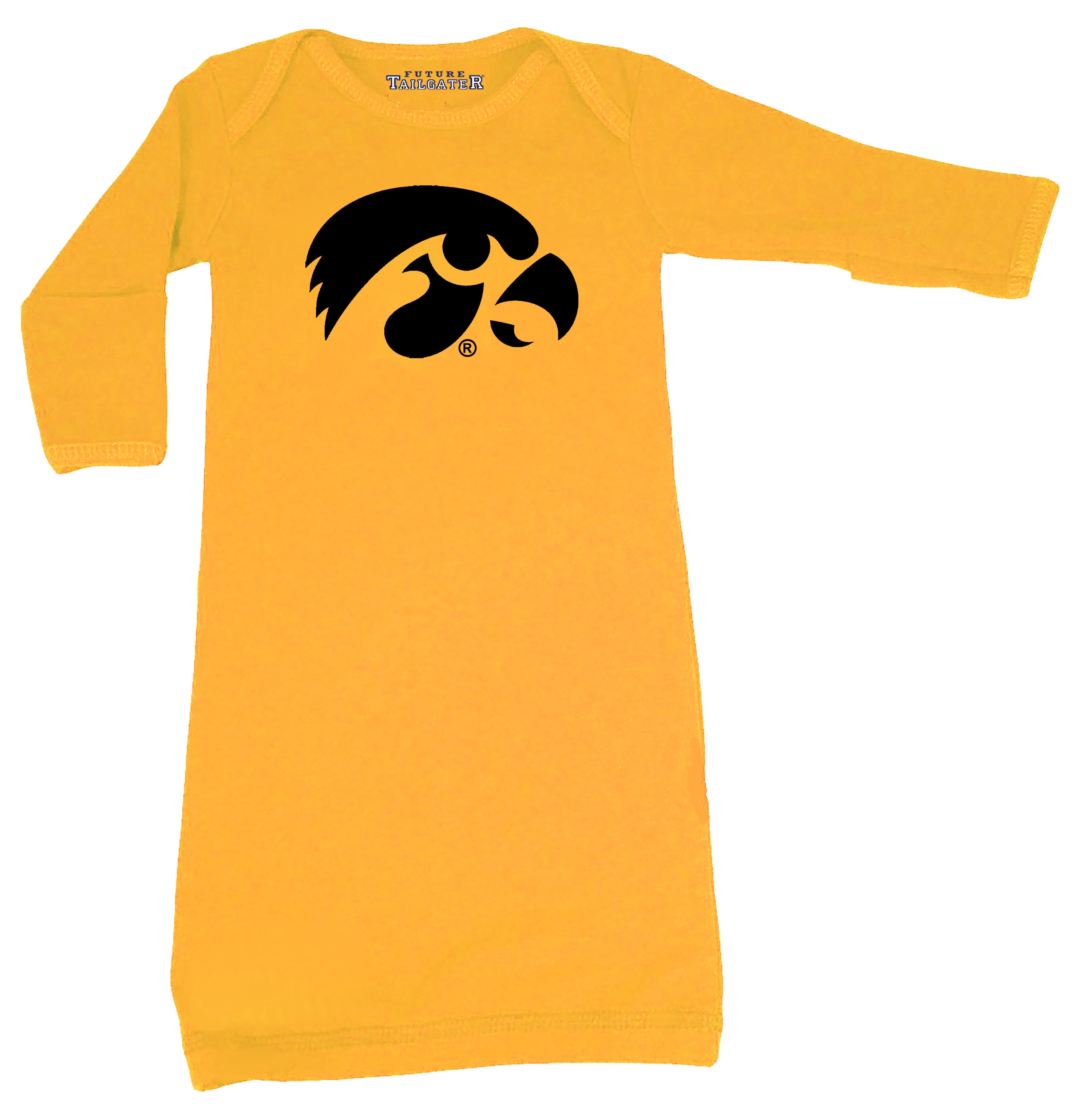 Iowa Hawkeyes LOGO Baby Layette Gown