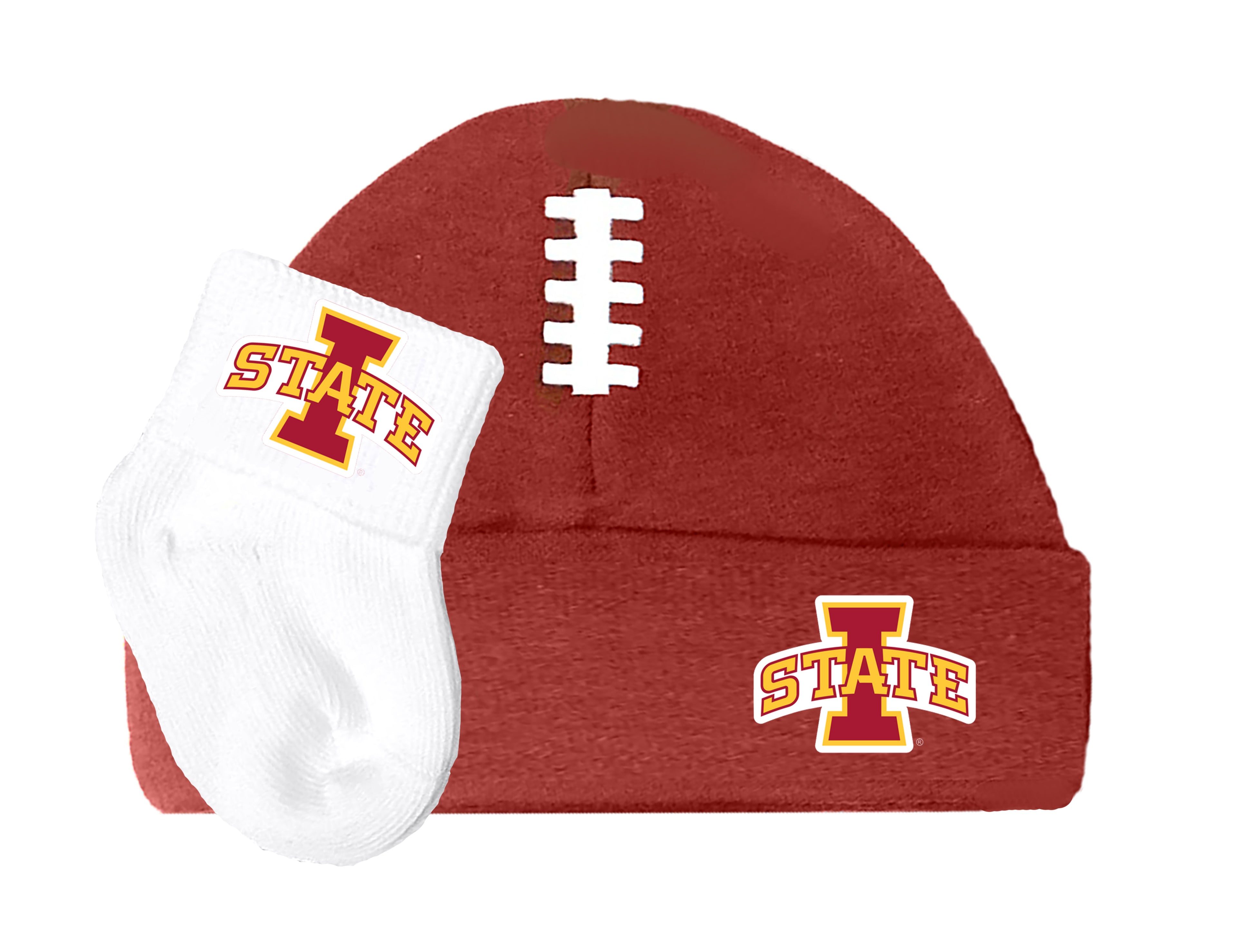 Iowa State Cyclones Baby Brown Football Cap and Socks Set 0-9 Months