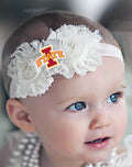 Iowa State Cyclones Baby/Toddler Shabby Flower Hair Bow Headband