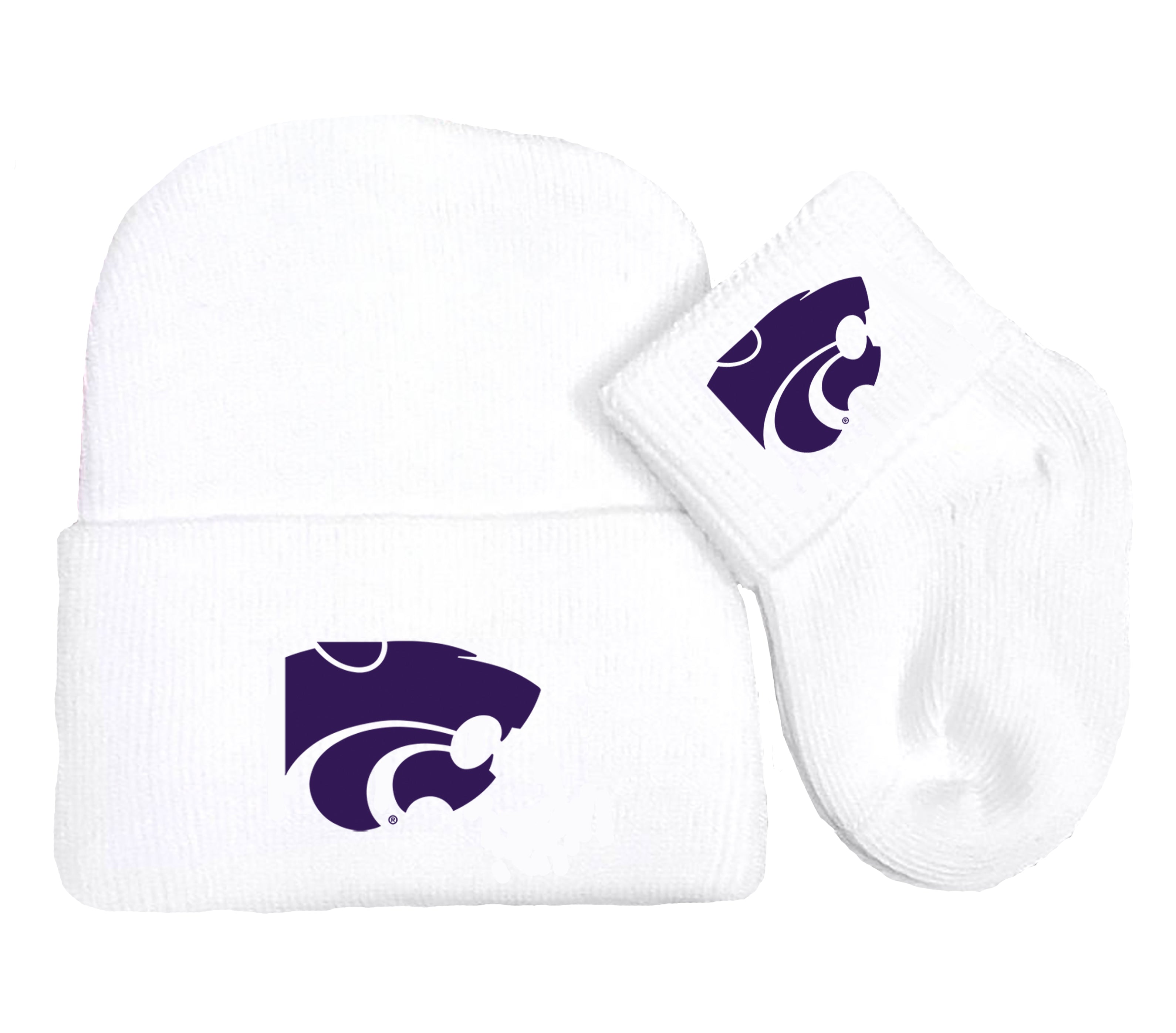 Kansas State Wildcats Baby Knit Cap and Socks Set