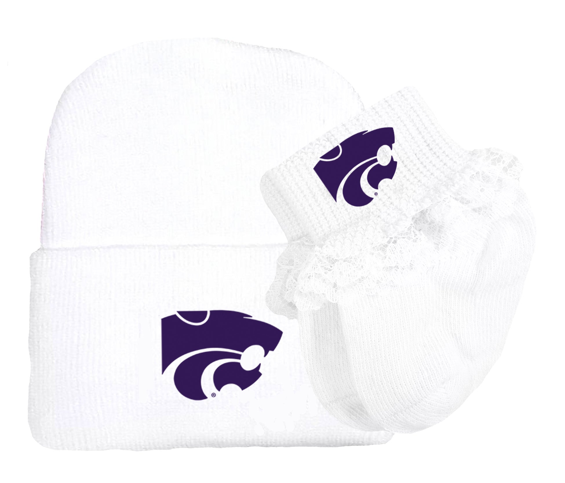 Kansas State Wildcats Baby Knit Cap and Socks Set