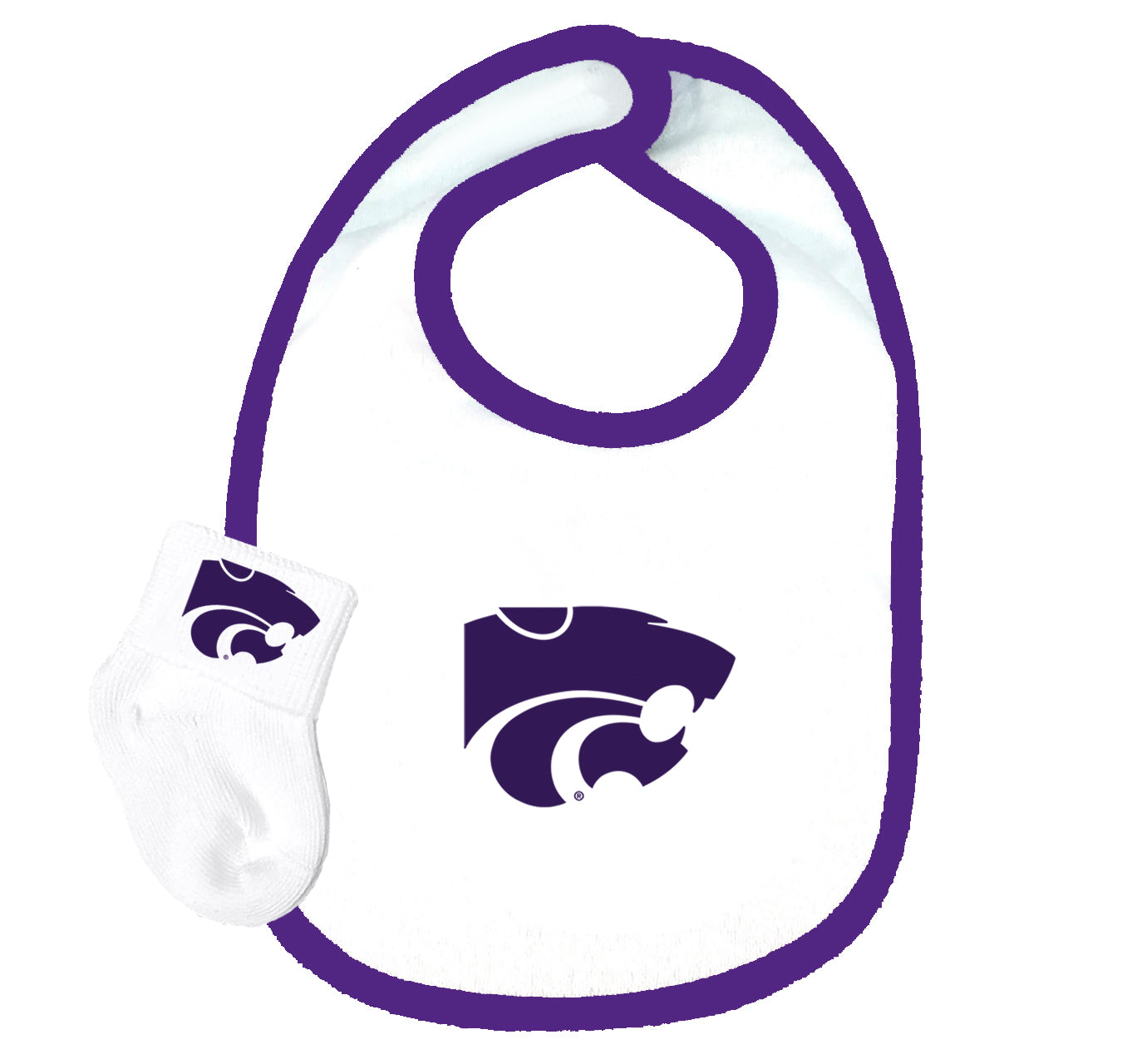 Kansas State Wildcats Baby Bib and Socks Set