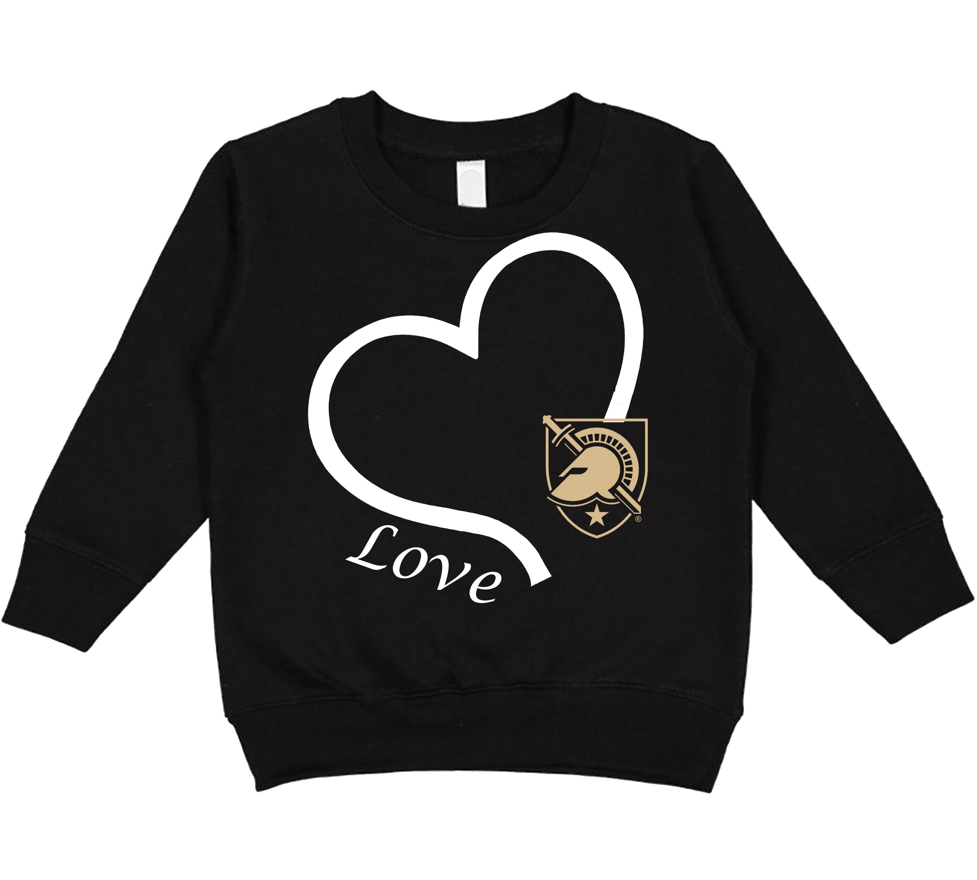 Army Black Knights Love Heart Baby/Toddler/Youth Sweatshirt