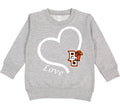 Bowling Green St. Falcons Love Heart Baby/Toddler/Youth Sweatshirt