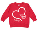 Dayton Flyers Love Heart Baby/Toddler/Youth Sweatshirt