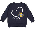 Marquette Golden Eagles Love Heart Baby/Toddler/Youth Sweatshirt