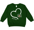 Ohio Bobcats Love Heart Baby/Toddler/Youth Sweatshirt