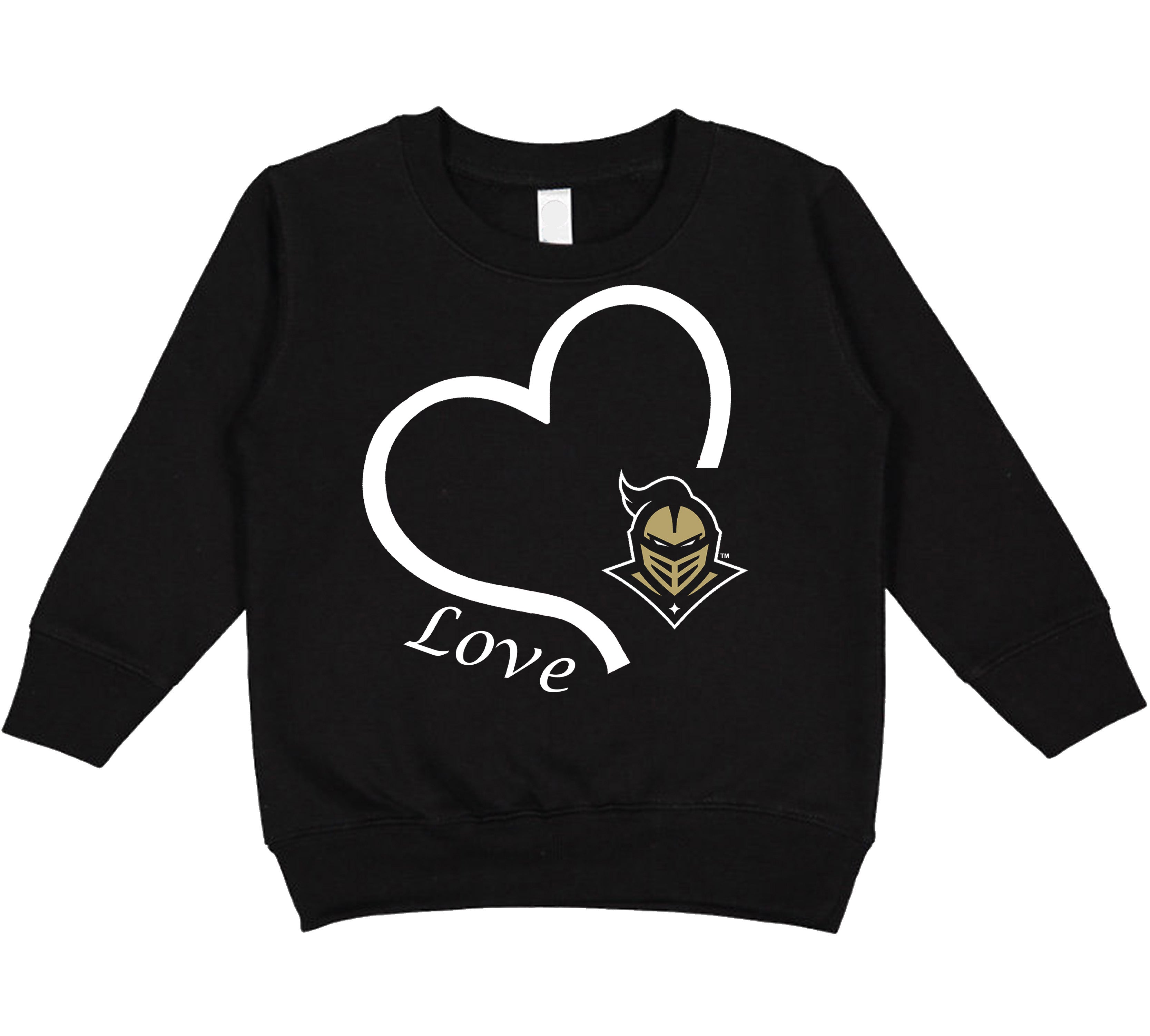 UCF Knights Love Heart Baby/Toddler/Youth Sweatshirt