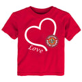 Louisiana Ragin' Cajuns Love Heart Baby/Toddler/Youth T-Shirt