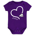 TCU Horned Frogs Love Heart Baby Bodysuit