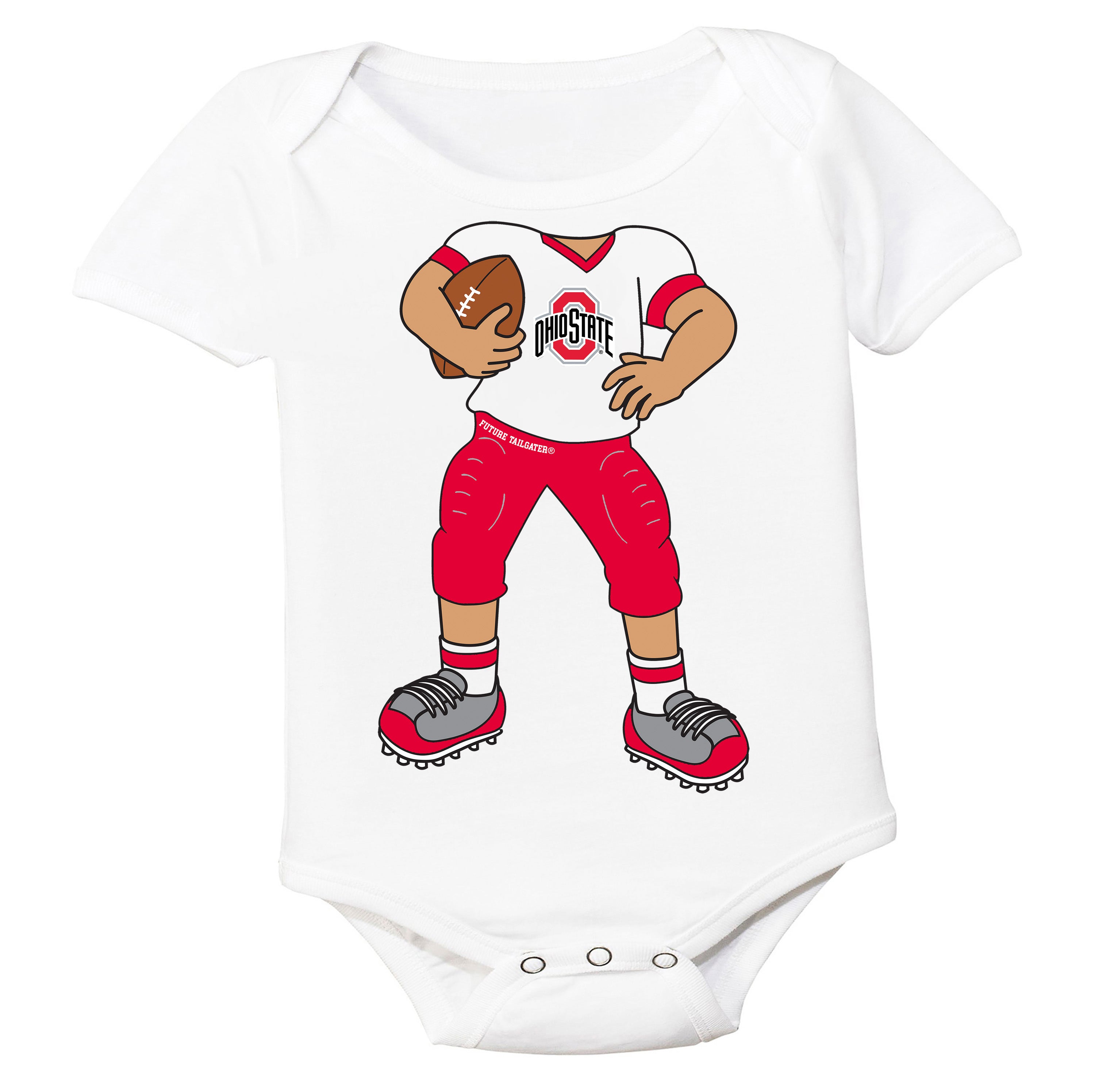 Ohio State Buckeyes Heads Up! Football Player Baby Bodysuit