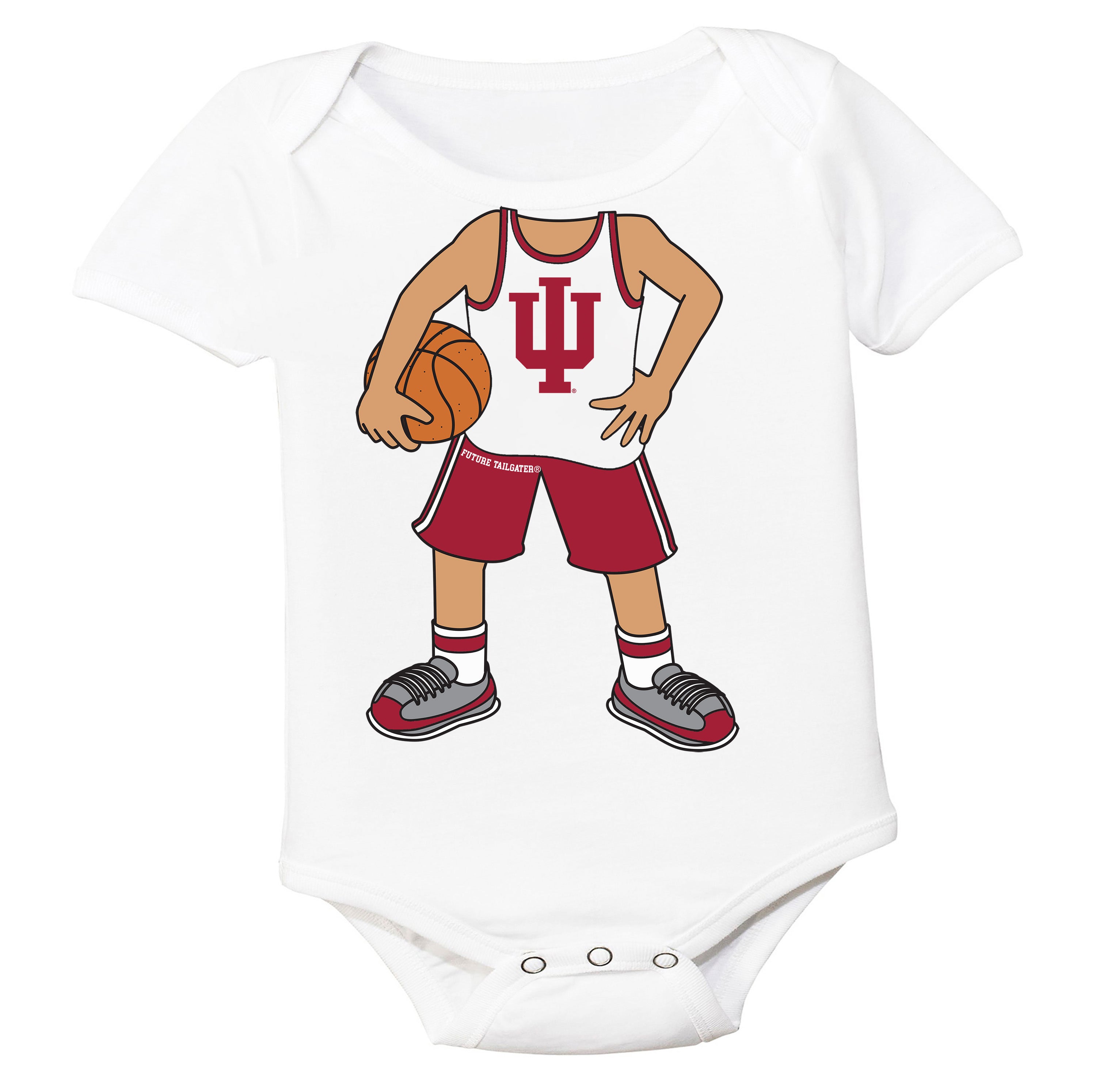 Indiana Hoosiers Heads Up! Basketball Player Baby Bodysuit