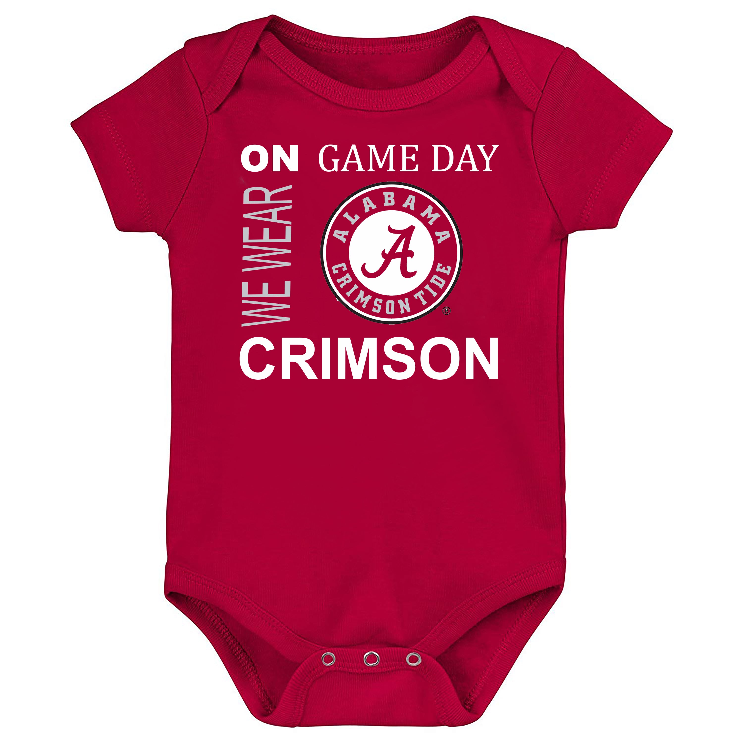 Alabama Crimson Tide On Game Day Baby Bodysuit