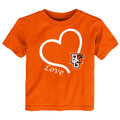 Bowling Green St. Falcons Love Heart Baby/Toddler/Youth T-Shirt