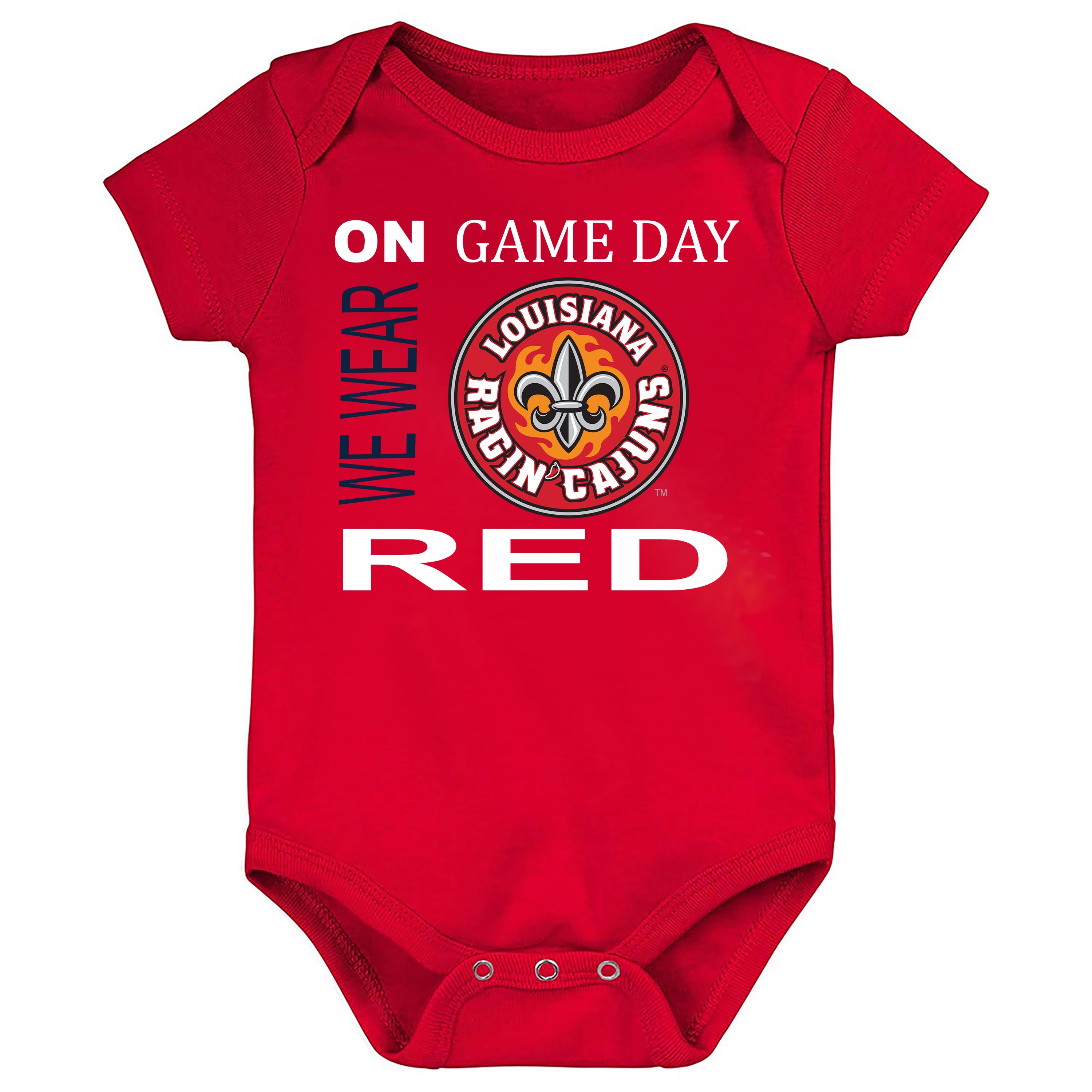 Louisiana Ragin' Cajuns On Game Day Baby Bodysuit