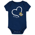 Marquette Golden Eagles Love Heart Baby Bodysuit