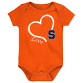 Syracuse Orange Love Heart Baby Bodysuit