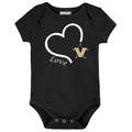 Vanderbilt Commodores Love Heart Baby Bodysuit