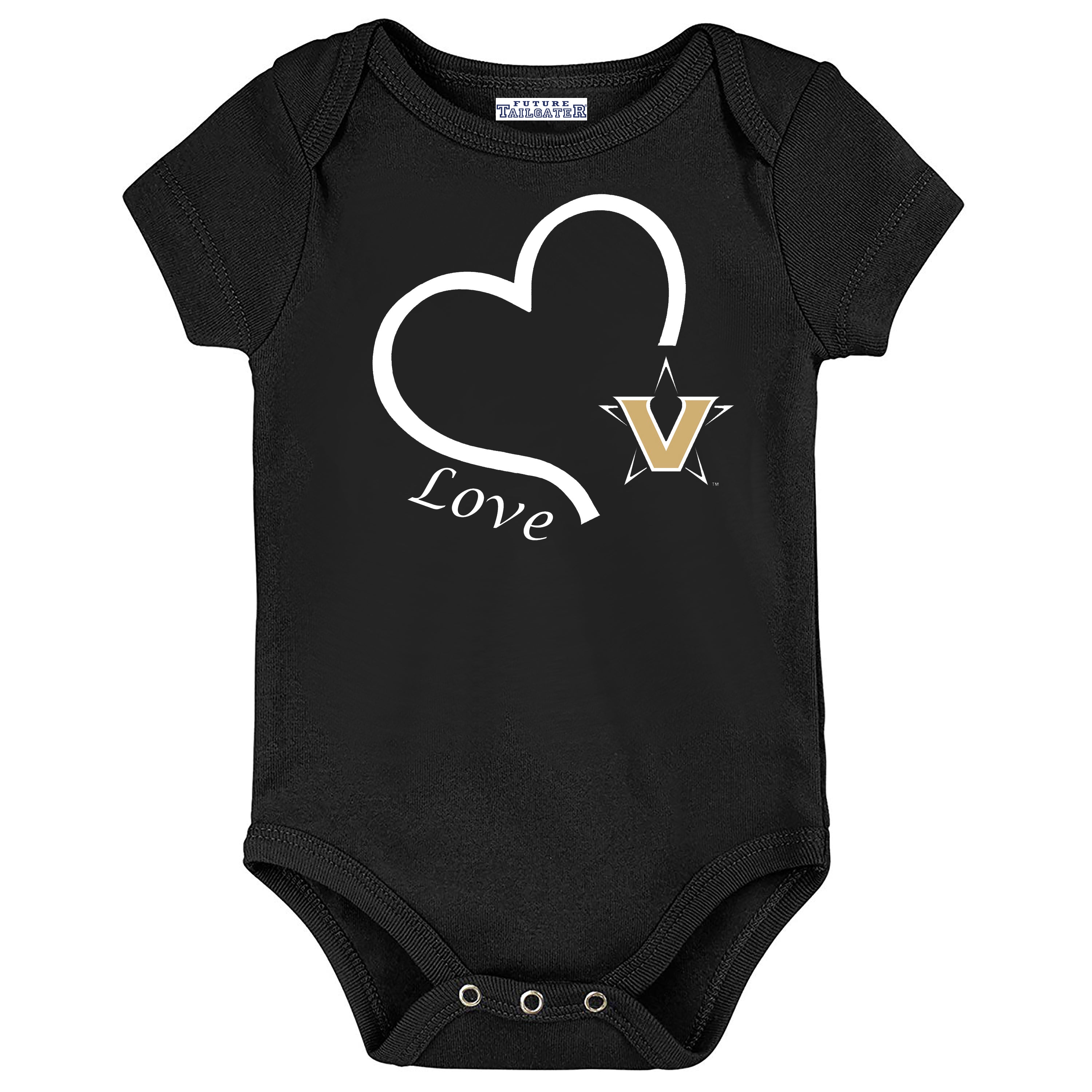 Vanderbilt Commodores Love Heart Baby Bodysuit